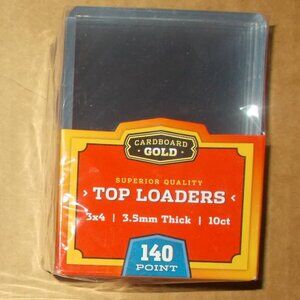 Cardboard Gold SEALED 140 Point Top Loaders 1 Pack 10 Count